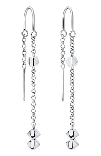 Серьги EDDIE BORGO серебряного цвета по цене 22300 руб., арт. ER234401, фото 3 Серьги EDDIE BORGO, арт. ER234401, фото 3