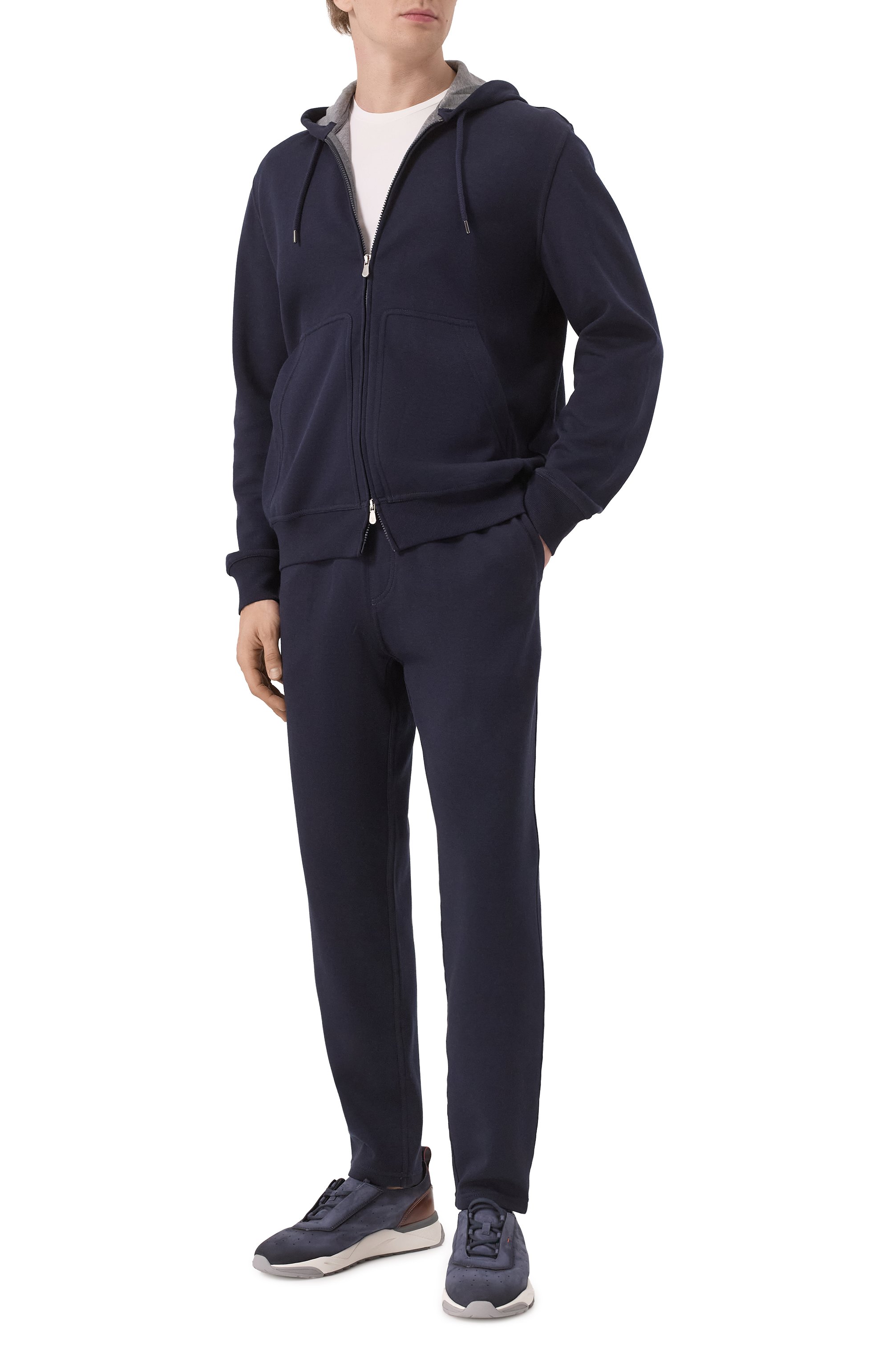 Кроссовки innova из нубука SANTONI темно-синего цвета по цене 79950 руб., арт. MBIG22032BGRT0PQ, фото 2 Кроссовки innova из нубука SANTONI, арт. MBIG22032BGRT0PQ, фото 2