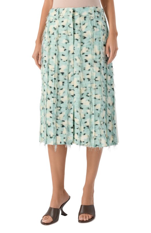 Юбка из вискозы Jil Sander J01MA0167/J65335 Голубой  J01MA0167/J65335 Фото 3