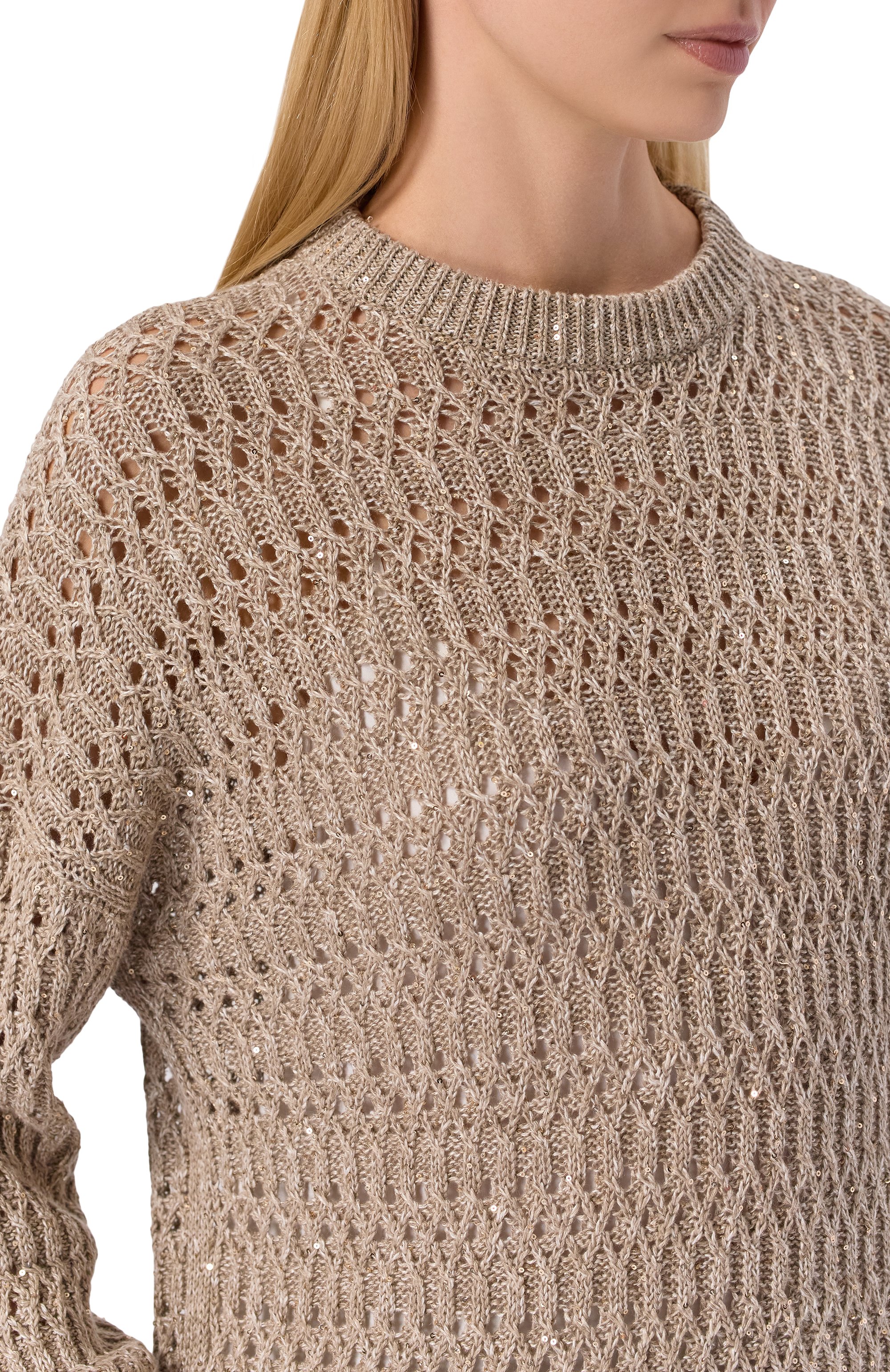 Льняной свитер BRUNELLO CUCINELLI, арт. MC0564700, фото 5