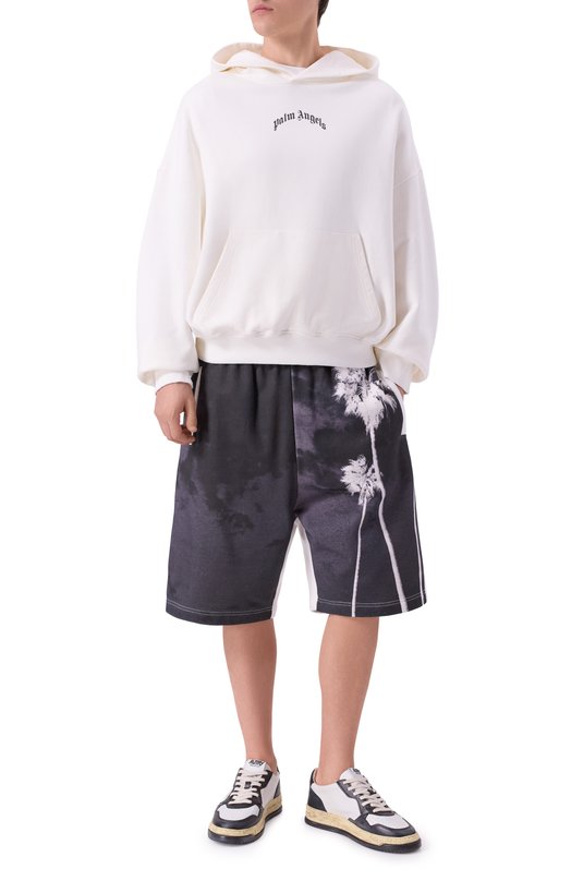 Хлопковое худи Palm Angels PMBB17EF25FLE004 Белый  PMBB17EF25FLE004 Фото 2