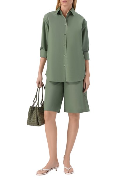 Женская рубашка из хлопка и шелка MVST, арт. M26.2PW.B001/F084