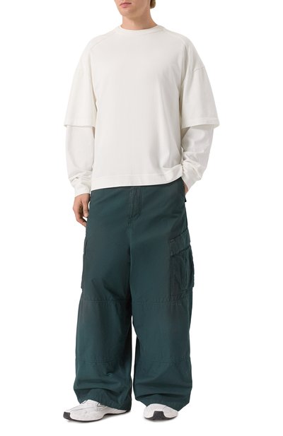 Хлопковые брюки-карго BALENCIAGA темно-зеленого цвета по цене 226500 руб., арт. 838815/TSP01, фото 2 Хлопковые брюки-карго BALENCIAGA, арт. 838815/TSP01, фото 2