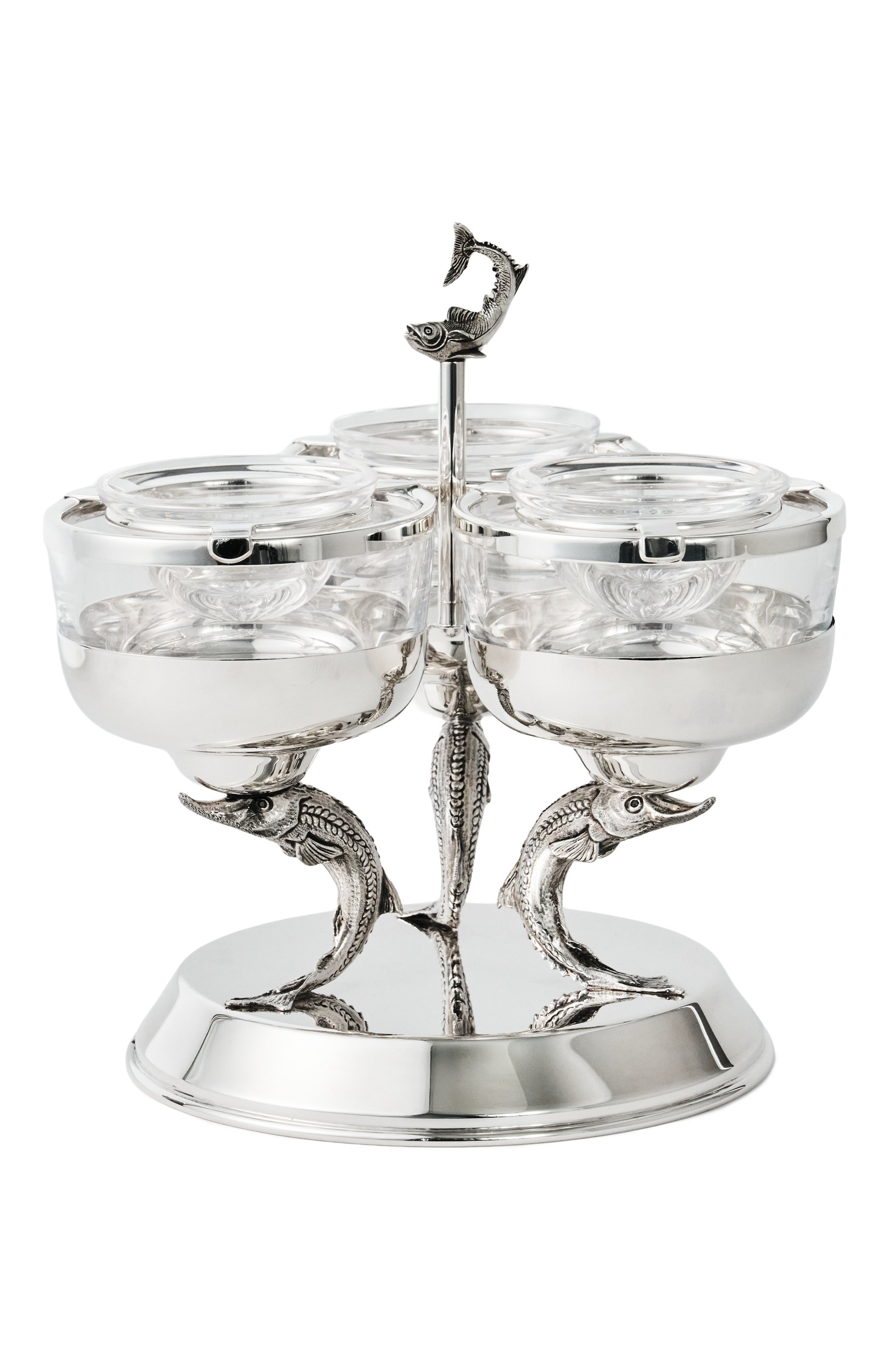 Икорница triple TSAR серебряного цвета по цене 719000 руб., арт. 168506SW, фото 1 Икорница triple TSAR, арт. 168506SW, фото 1