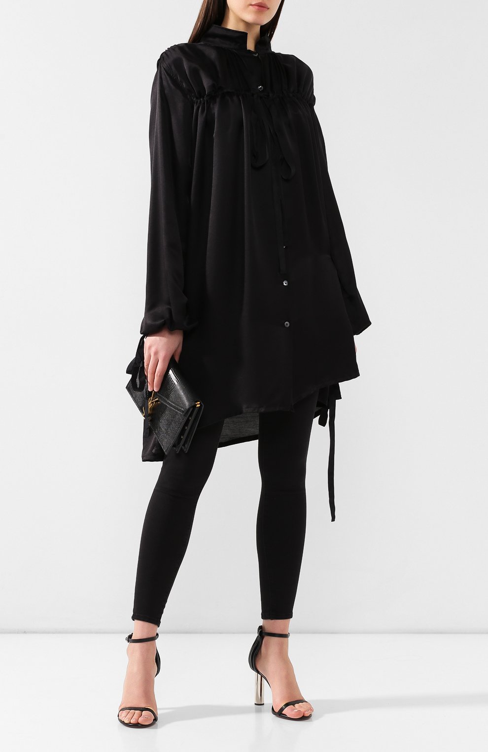Блузка из смеси вискозы и шелка ANN DEMEULEMEESTER, арт. 1901-2010-P-122-099, фото 2