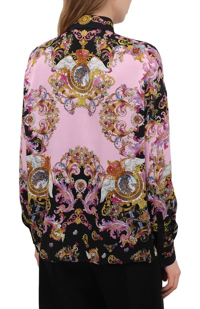 Рубашка из вискозы VERSACE JEANS COUTURE разноцветного цвета по цене 45250 руб., арт. B0HWA601-WDP211/S0229, фото 4 Рубашка из вискозы VERSACE JEANS COUTURE, арт. B0HWA601-WDP211/S0229, фото 4