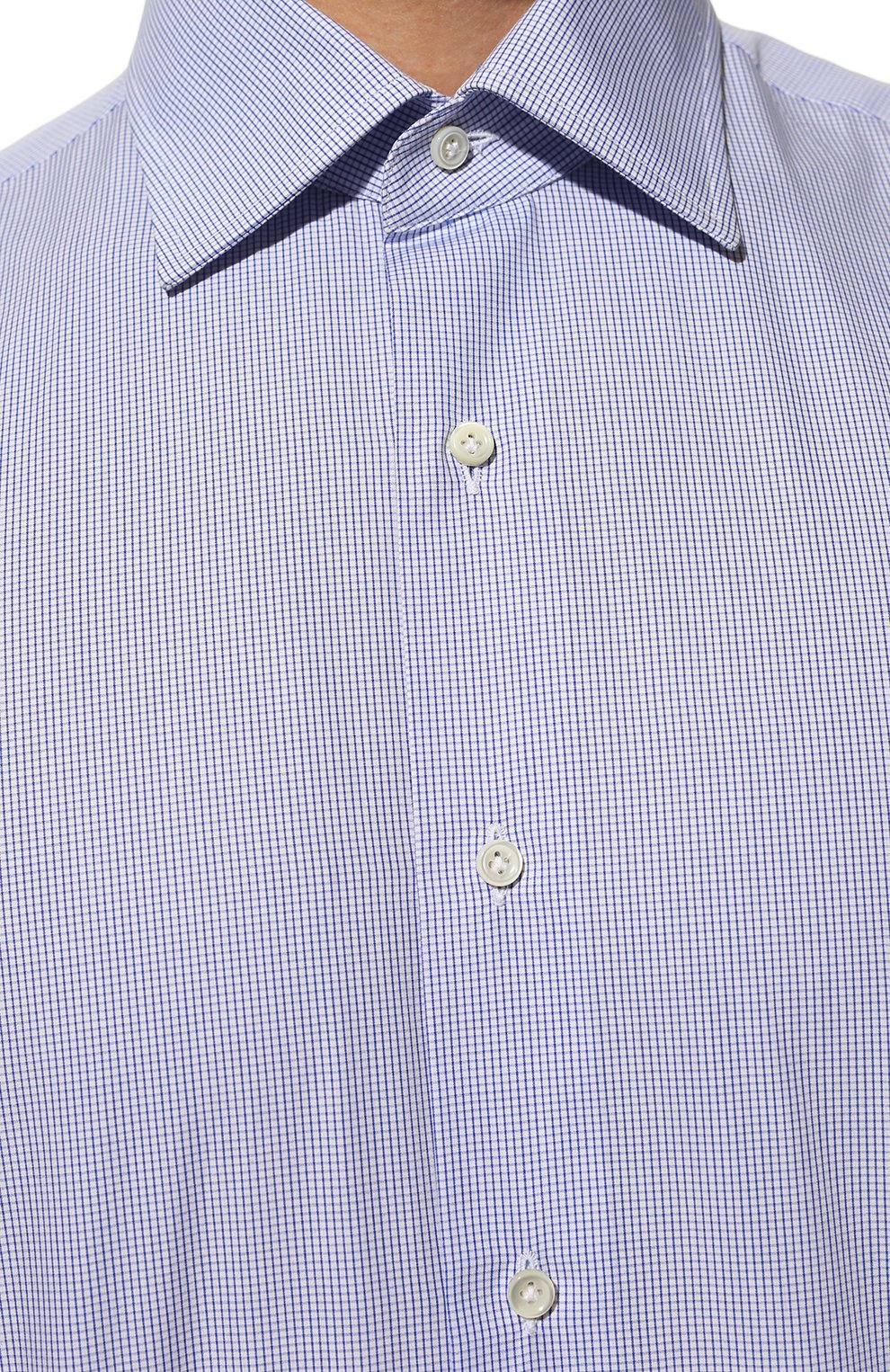 Хлопковая сорочка ALESSANDRO GHERARDI синего цвета по цене 18650 руб., арт. BP1-1G-7T/1069, фото 5 Хлопковая сорочка ALESSANDRO GHERARDI, арт. BP1-1G-7T/1069, фото 5