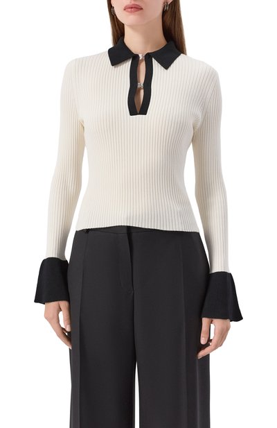 Поло из вискозы HUGO белого цвета по цене 21950 руб., арт. 50542608, фото 3 Поло из вискозы HUGO, арт. 50542608, фото 3