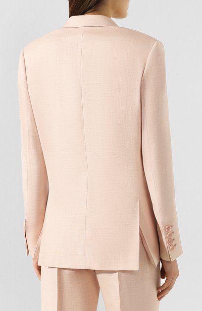Жакет из смеси вискозы и льна STELLA MCCARTNEY розового цвета по цене 92800 руб., арт. 561102/SMB61, фото 4 Жакет из смеси вискозы и льна STELLA MCCARTNEY, арт. 561102/SMB61, фото 4