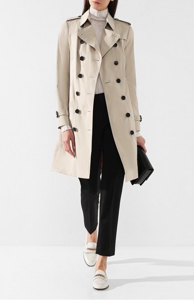 Хлопковый тренч sandringham BURBERRY светло-серого цвета по цене 213500 руб., арт. 3913361, фото 2 Хлопковый тренч sandringham BURBERRY, арт. 3913361, фото 2
