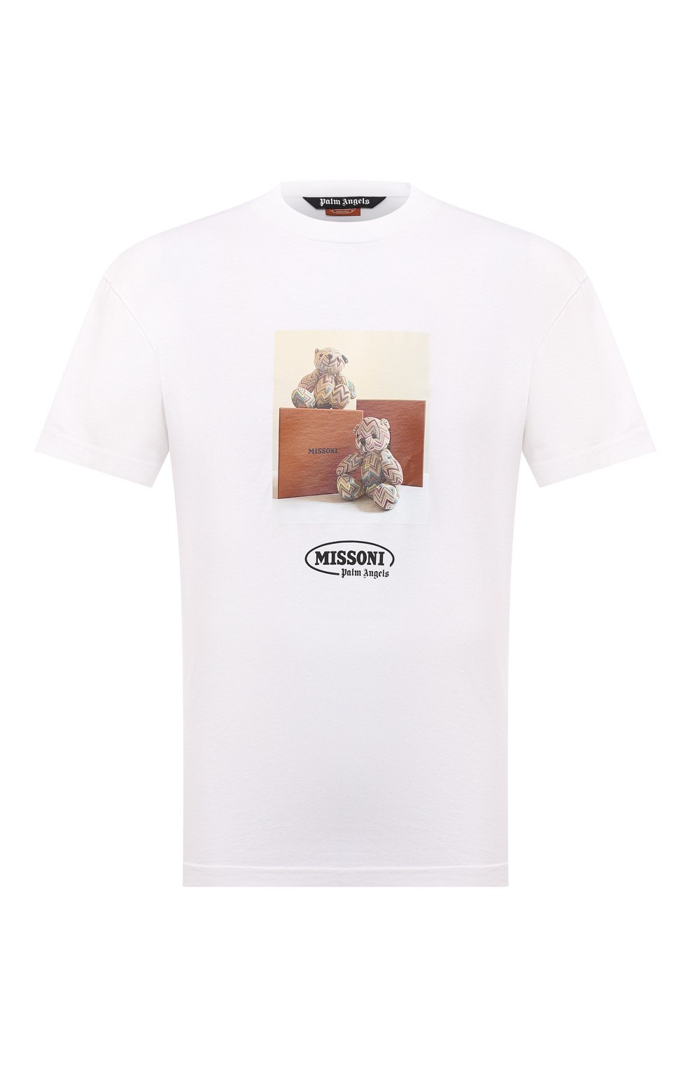 Хлопковая футболка palm angels x missoni PALM ANGELS, арт. PMAA001F21JER0310110/W, фото 1