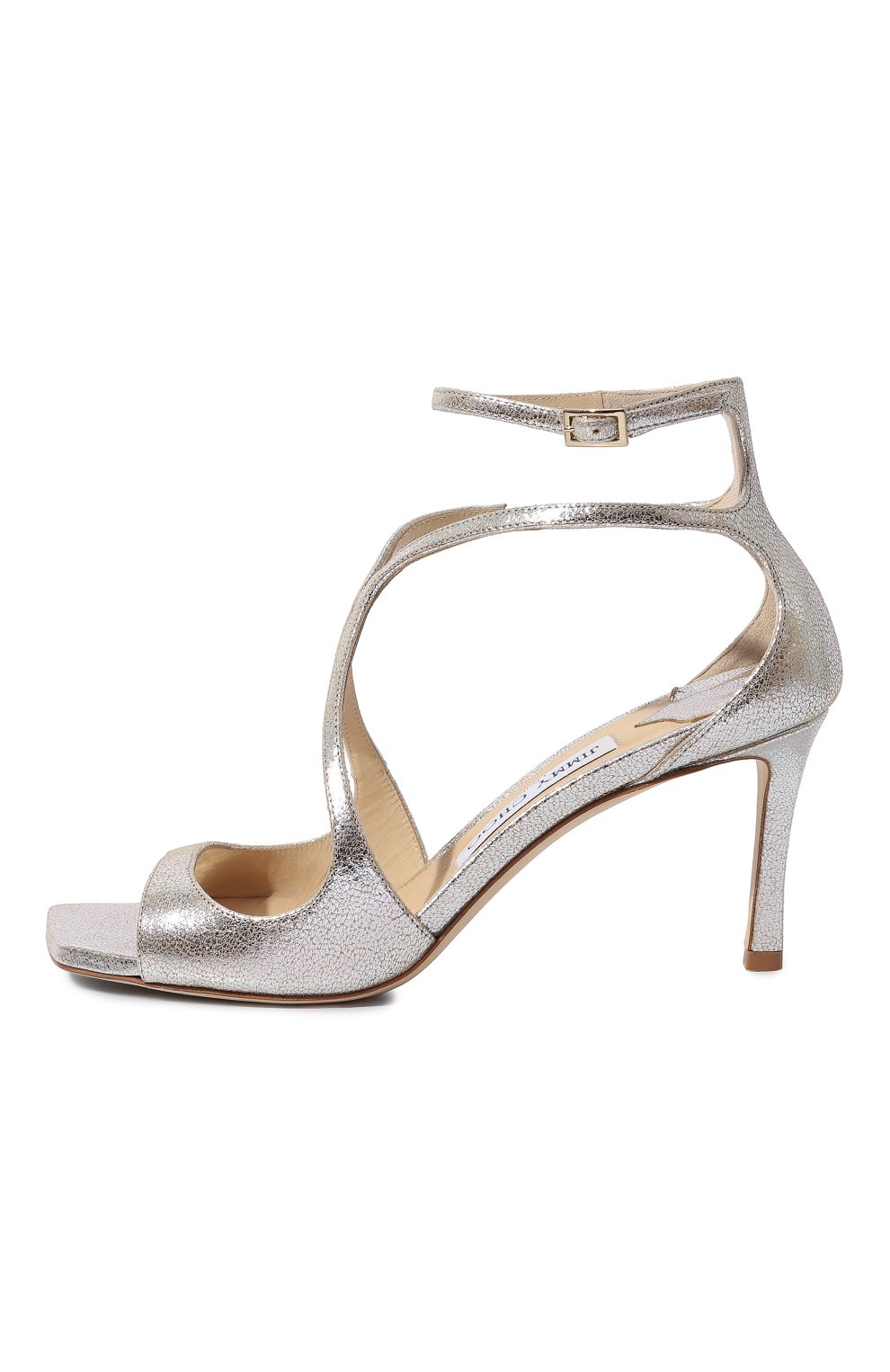 Кожаные босоножки azia 75 JIMMY CHOO, арт. AZIA75/GLECHAMPAGNE, фото 4