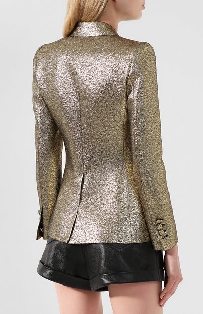 Жакет DSQUARED2 золотого цвета по цене 171500 руб., арт. S75BN0642/S52059, фото 4 Жакет DSQUARED2, арт. S75BN0642/S52059, фото 4
