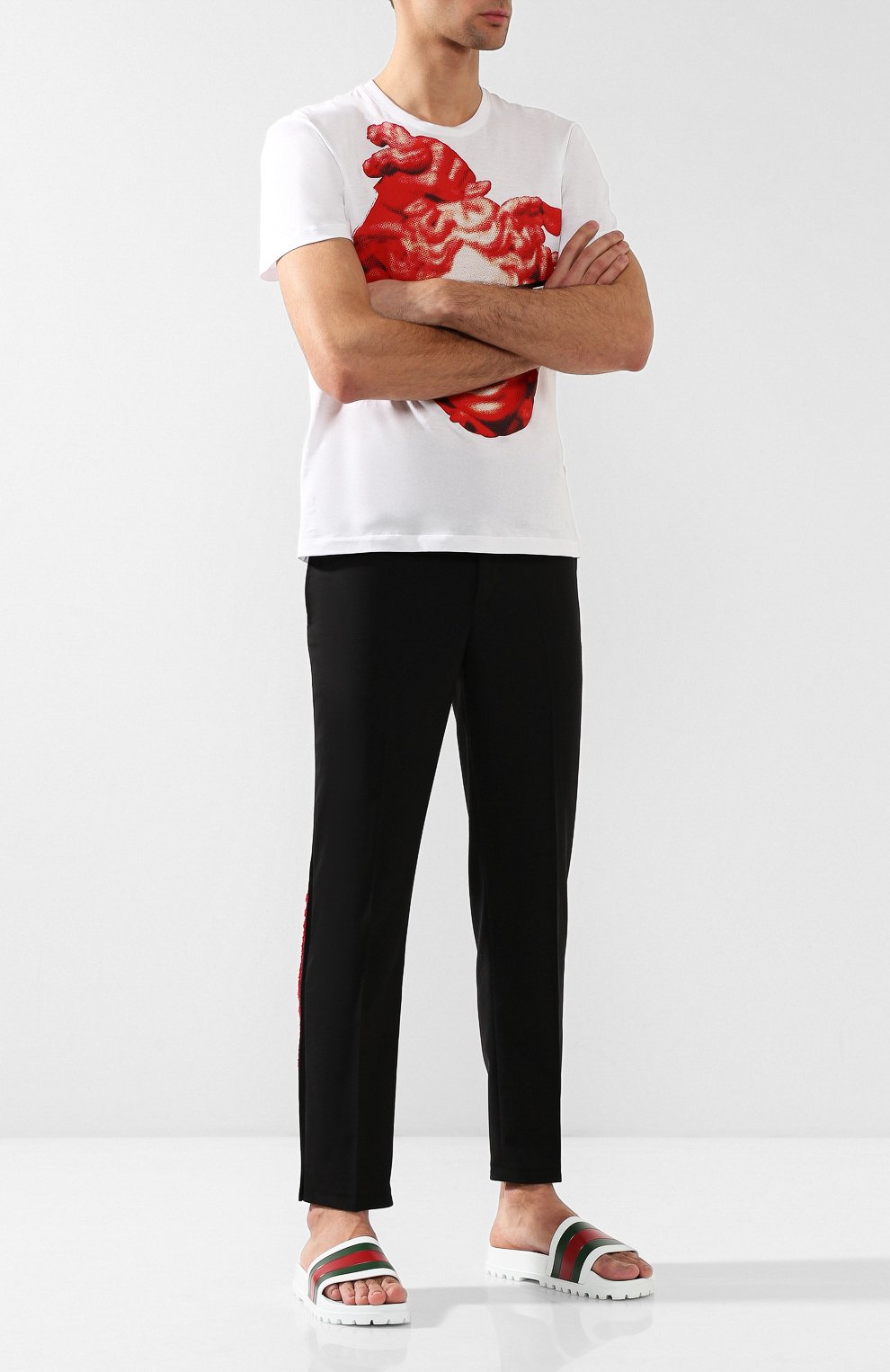 Шлепанцы с отделкой web GUCCI, арт. 429469/GIB10, фото 2