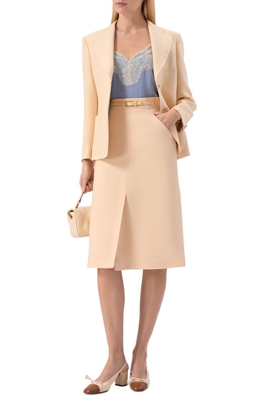 Шелковый топ Valentino 8B3AEBG221B Голубой  8B3AEBG221B Фото 2