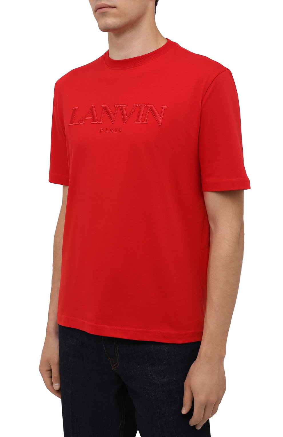 Хлопковая футболка LANVIN, арт. RM-TS0002-J007-A21, фото 3