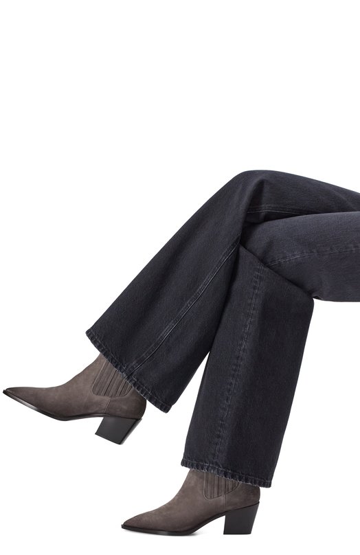 Замшевые ботильоны Santoni WT0G71799BJ2NAEA Серый  WT0G71799BJ2NAEA Фото 2