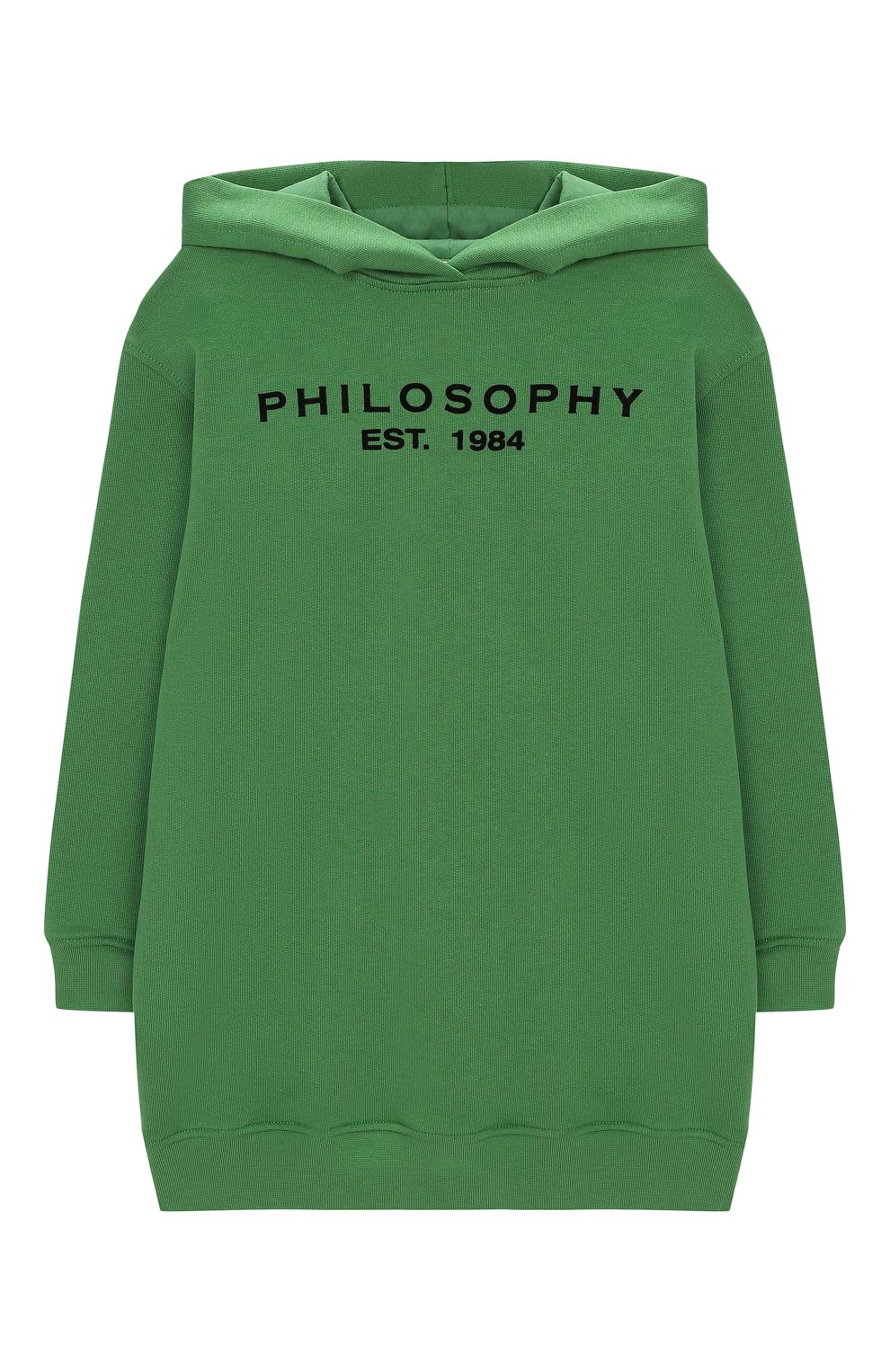 Хлопковое мини-платье с капюшоном PHILOSOPHY DI LORENZO SERAFINI KIDS, арт. PJAB18/FE144/TH008/XXS-XS, фото 1