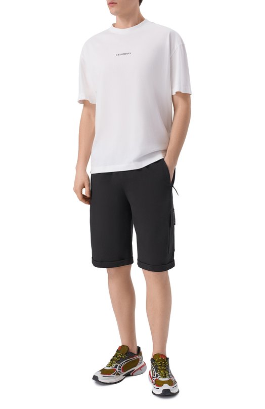 Хлопковые шорты C.P. Company 20CLSB012A/006452W Чёрный  20CLSB012A/006452W Фото 2