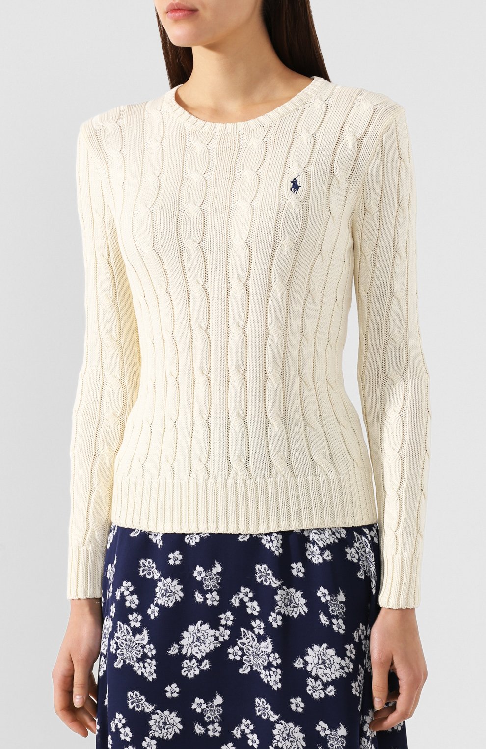 Хлопковый пуловер POLO RALPH LAUREN бежевого цвета по цене 19650 руб., арт. 211580009, фото 3 Хлопковый пуловер POLO RALPH LAUREN, арт. 211580009, фото 3