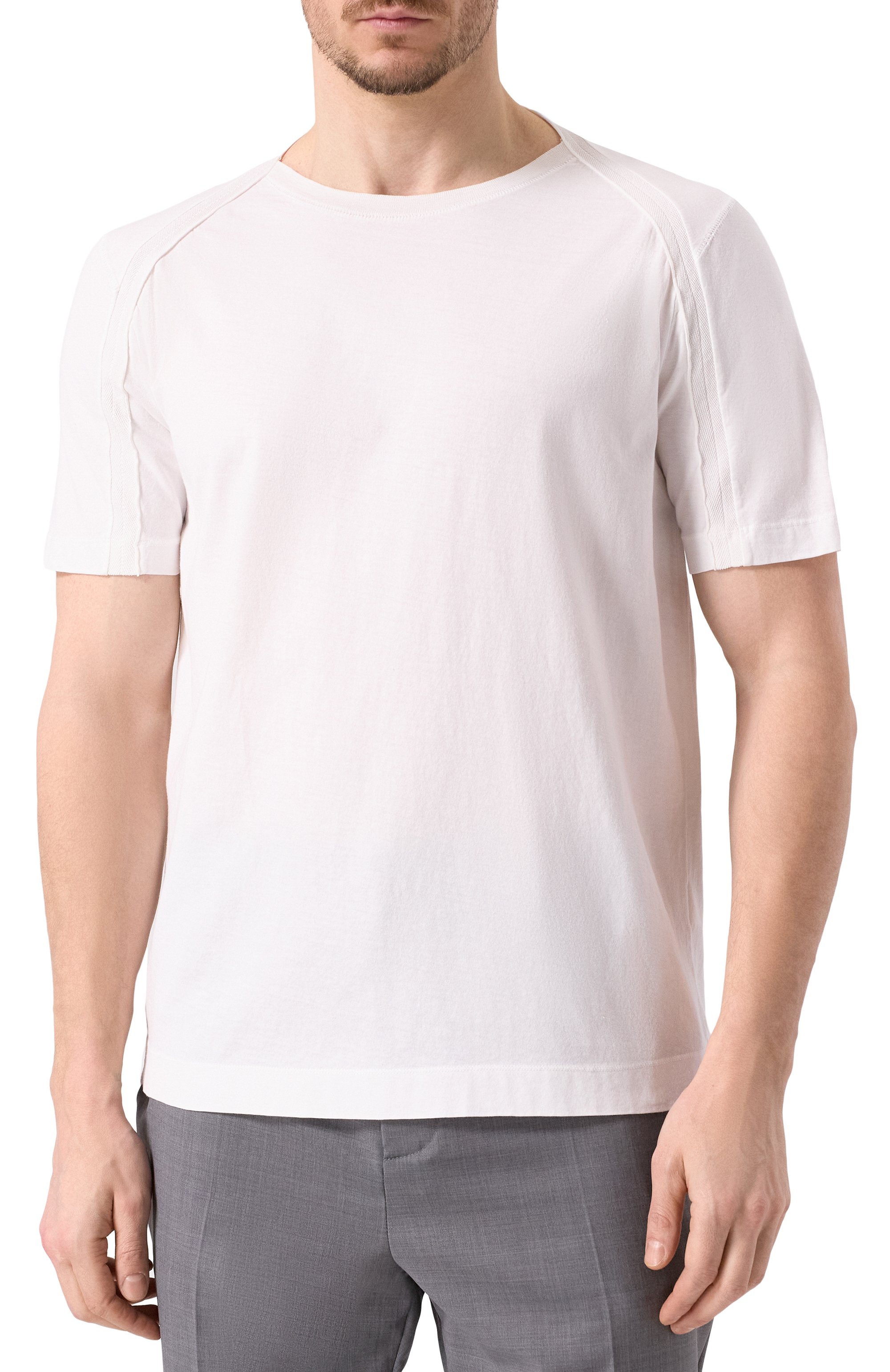 Хлопковая футболка TRANSIT белого цвета по цене 15550 руб., арт. CFUTRZ1361, фото 3 Хлопковая футболка TRANSIT, арт. CFUTRZ1361, фото 3