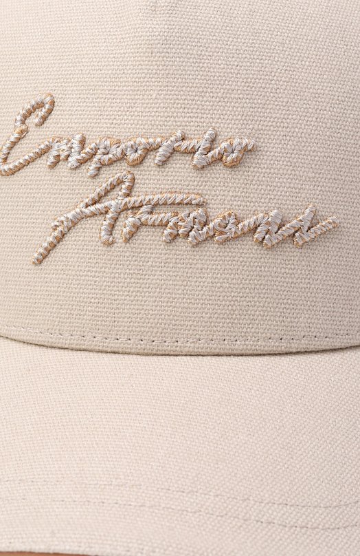 Хлопковая бейсболка Emporio Armani EW004173/AF14765 Бежевый  EW004173/AF14765 Фото 3