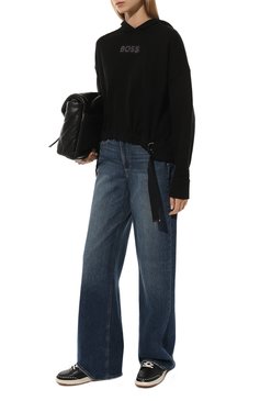 Женские кожаные кеды rebel MICHAEL MICHAEL KORS черного цвета, арт. 43T4RBFS3D | Фото 2 (Материал внутренний: Текстиль; Подошва: Платформа; Материал внешний: Натуральная кожа; Драгоценные камни: Проставлено; Материал сплава: Проставлено; Материал утеплителя: Без утеплителя; Стили: Кэжуэл; Кросс-КТ: Низкие)