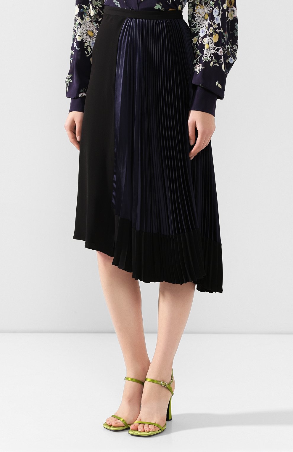 Юбка из вискозы MARNI темно-синего цвета по цене 71750 руб., арт. G0MA0129FQ/TV710, фото 3 Юбка из вискозы MARNI, арт. G0MA0129FQ/TV710, фото 3