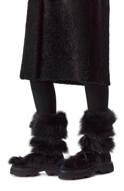 Полусапоги с мехом лисы SANTONI, арт. WTCG71968GA2AHFT, фото 2