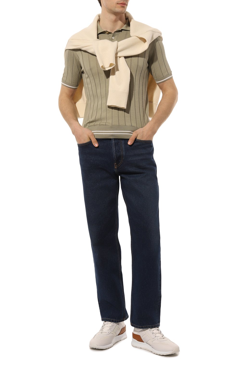 Хлопковое поло FIORONI хаки цвета по цене 66900 руб., арт. MKF26261C1, фото 2 Хлопковое поло FIORONI, арт. MKF26261C1, фото 2