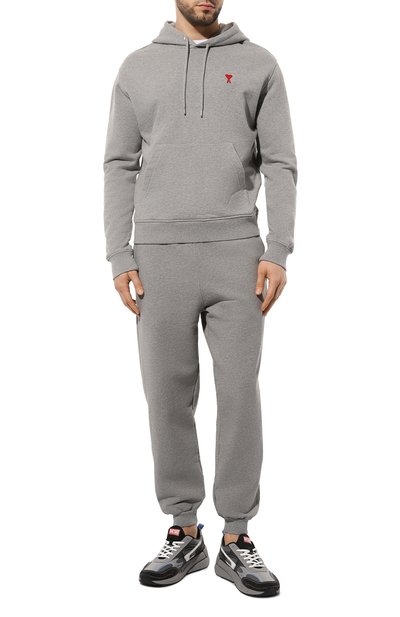 Хлопковое худи AMI, арт. BFUSW200 730, фото 2