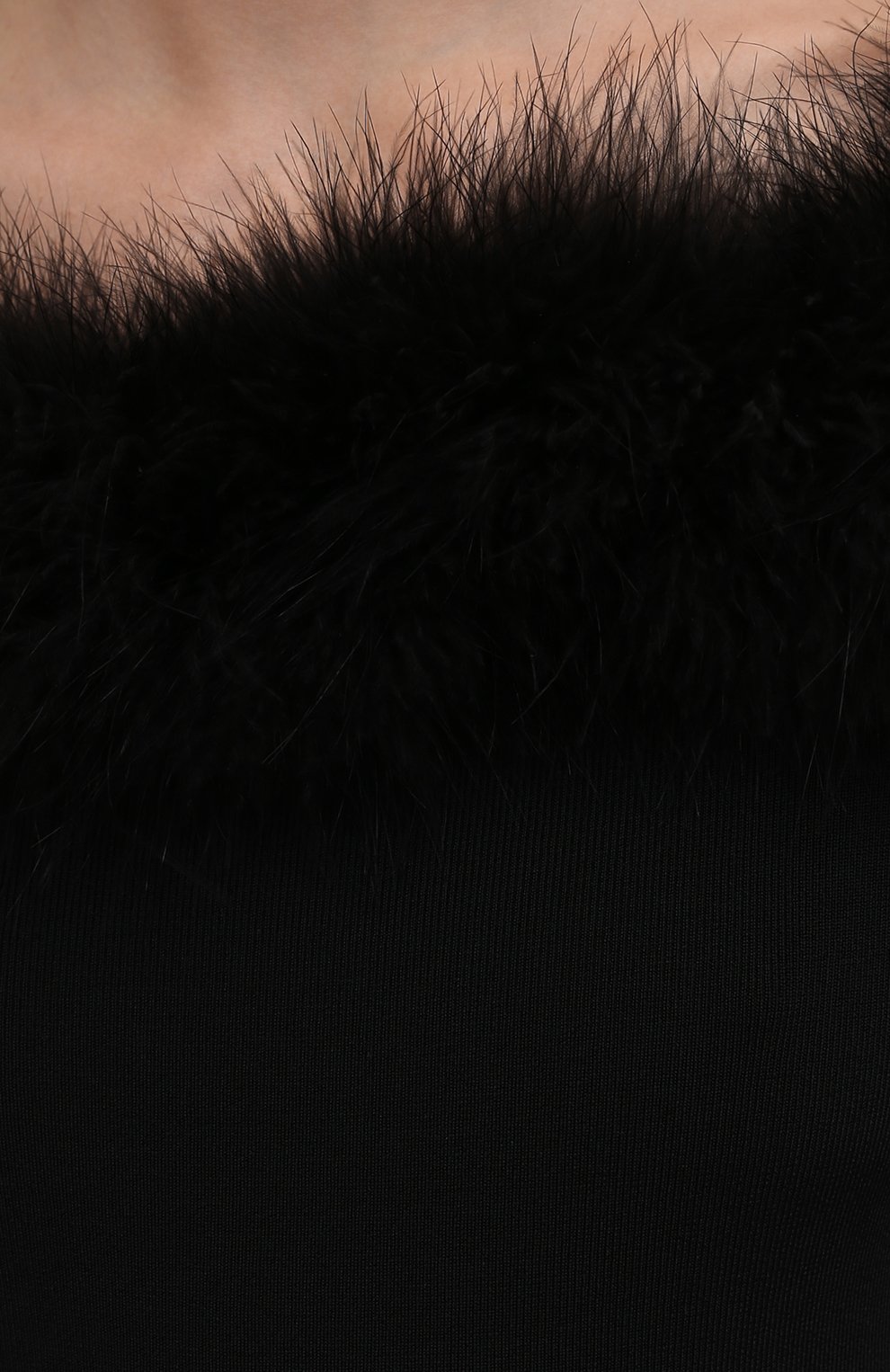 Топ из вискозы с отделкой перьями SAINT LAURENT, арт. 657252/Y75BB, фото 5