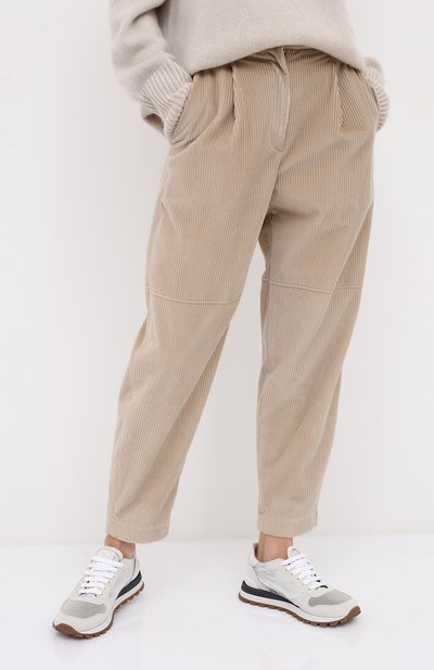 Вельветовые брюки BRUNELLO CUCINELLI бежевого цвета по цене 106500 руб., арт. MP180P7349, фото 3 Вельветовые брюки BRUNELLO CUCINELLI, арт. MP180P7349, фото 3