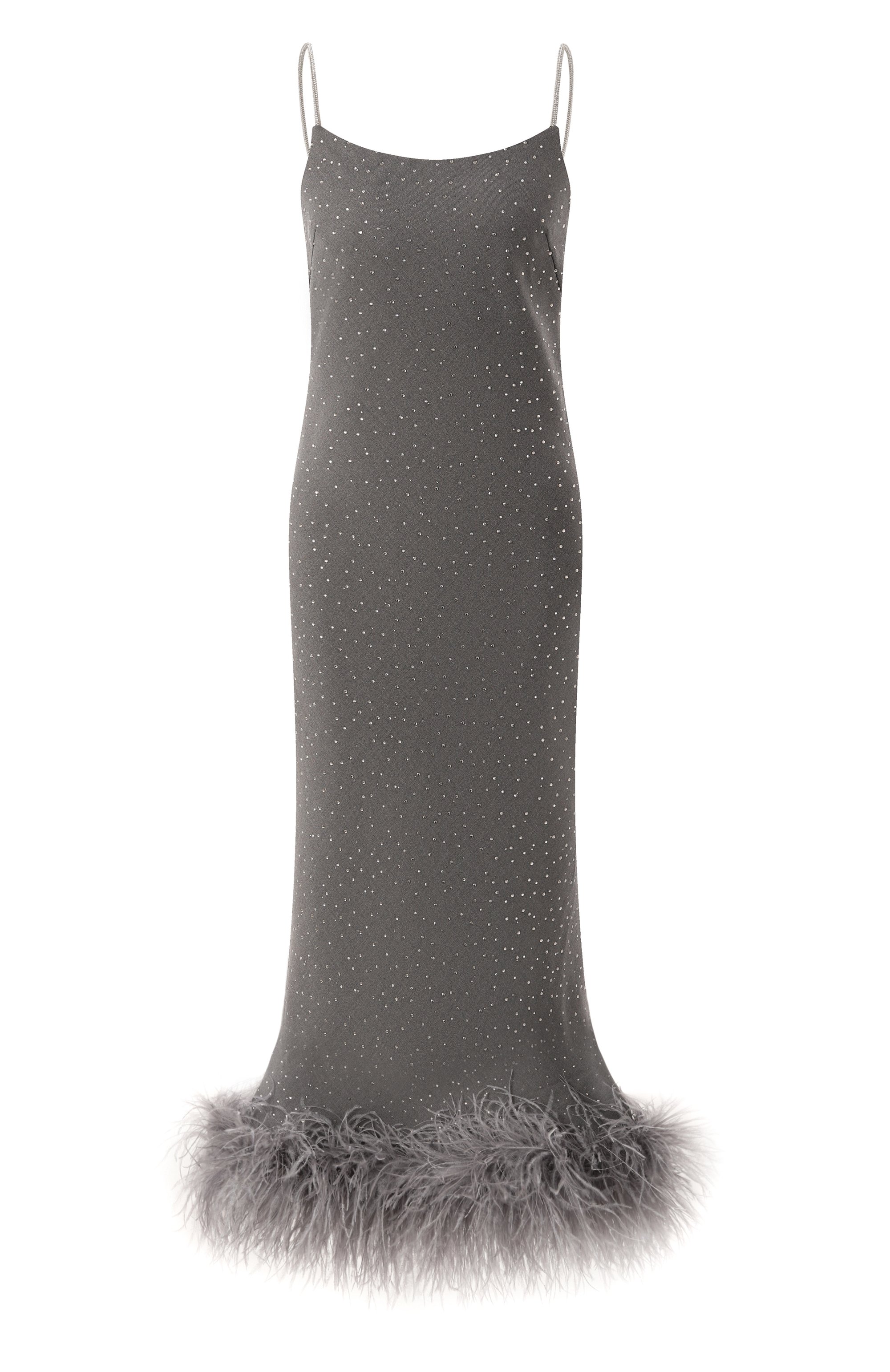 Платье с отделкой стразами и перьями ALINE, арт. AL152302, фото 1