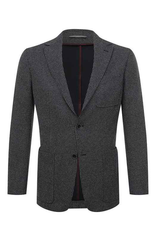 Пиджак из хлопка и вискозы Canali J0147/JJ02701 Синий J0147/JJ02701