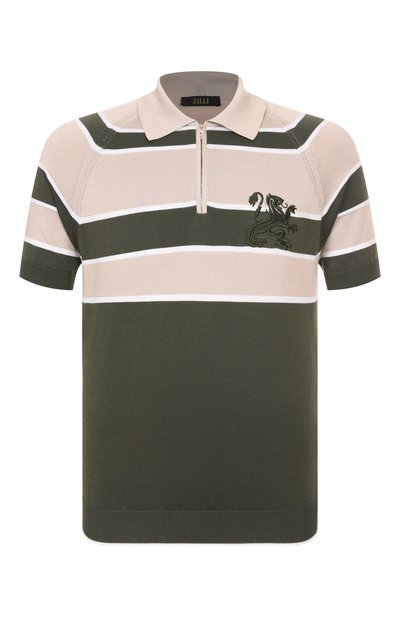 Мужская поло из хлопка и шелка ZILLI, арт. KZP002M0142VBLS00