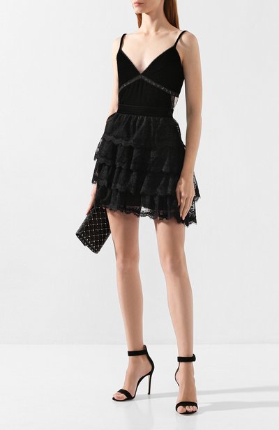 Топ ERMANNO ERMANNO SCERVINO черного цвета по цене 31500 руб., арт. 45T T001 VEL, фото 2 Топ ERMANNO ERMANNO SCERVINO, арт. 45T T001 VEL, фото 2