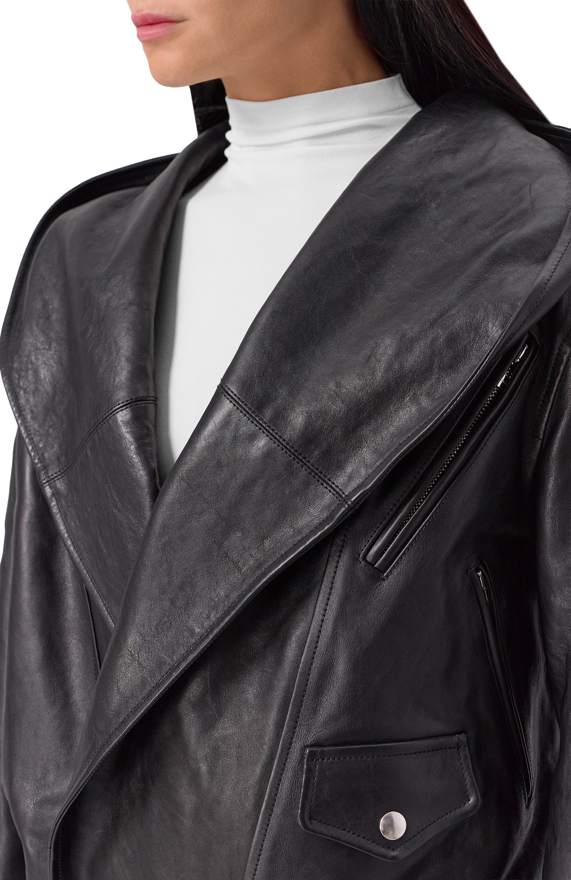 Кожаная куртка ALAIA, арт. AA9V0428L008A, фото 5