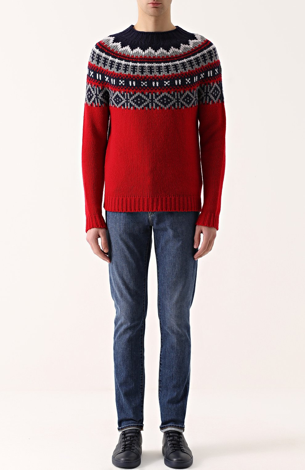 Свитер из смеси шерсти и кашемира с круглым вырезом MONCLER, арт. B2-091-90107-00-94792, фото 2