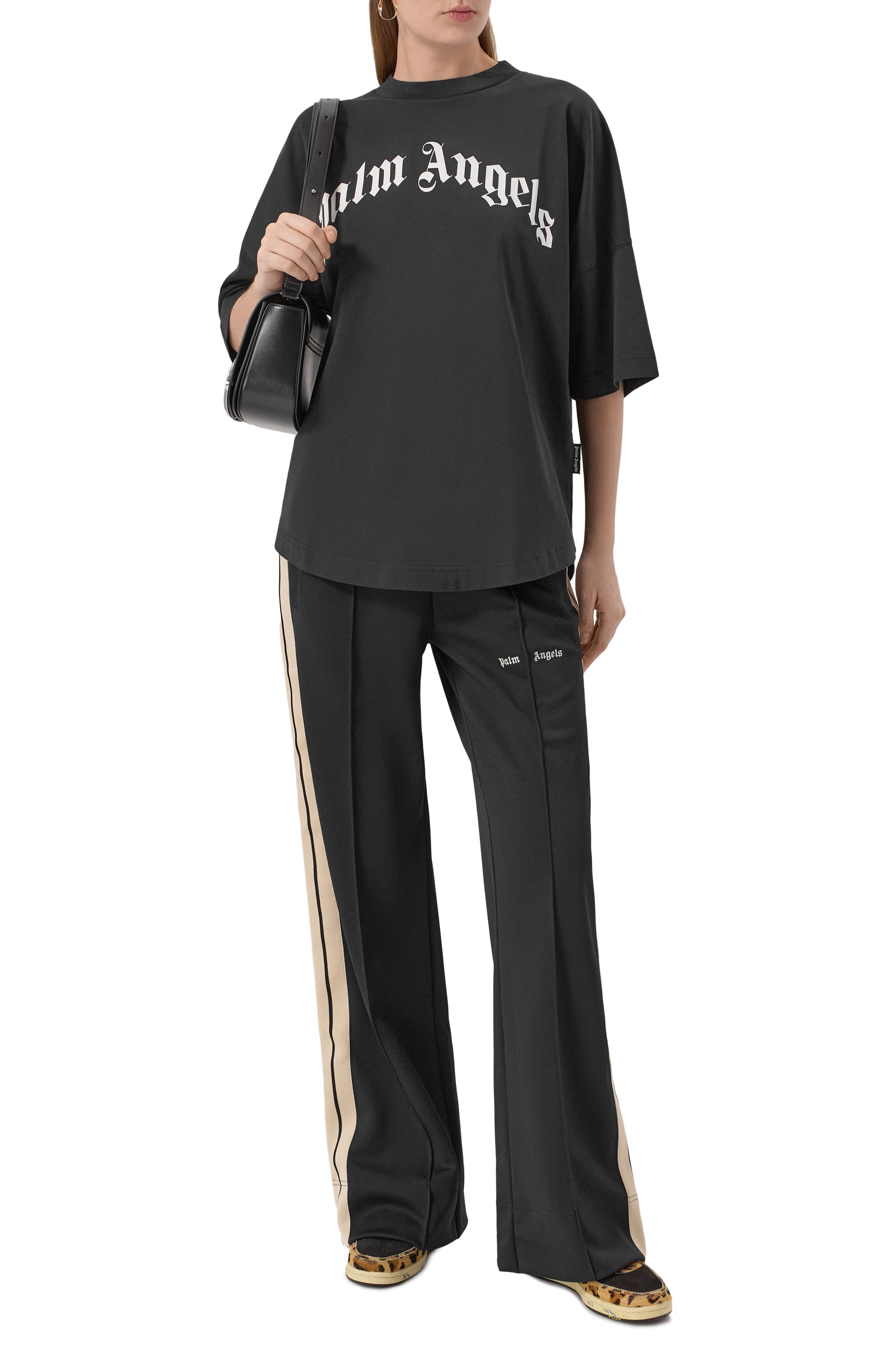 Хлопковая футболка PALM ANGELS, арт. PWAA07CF25JER001, фото 2