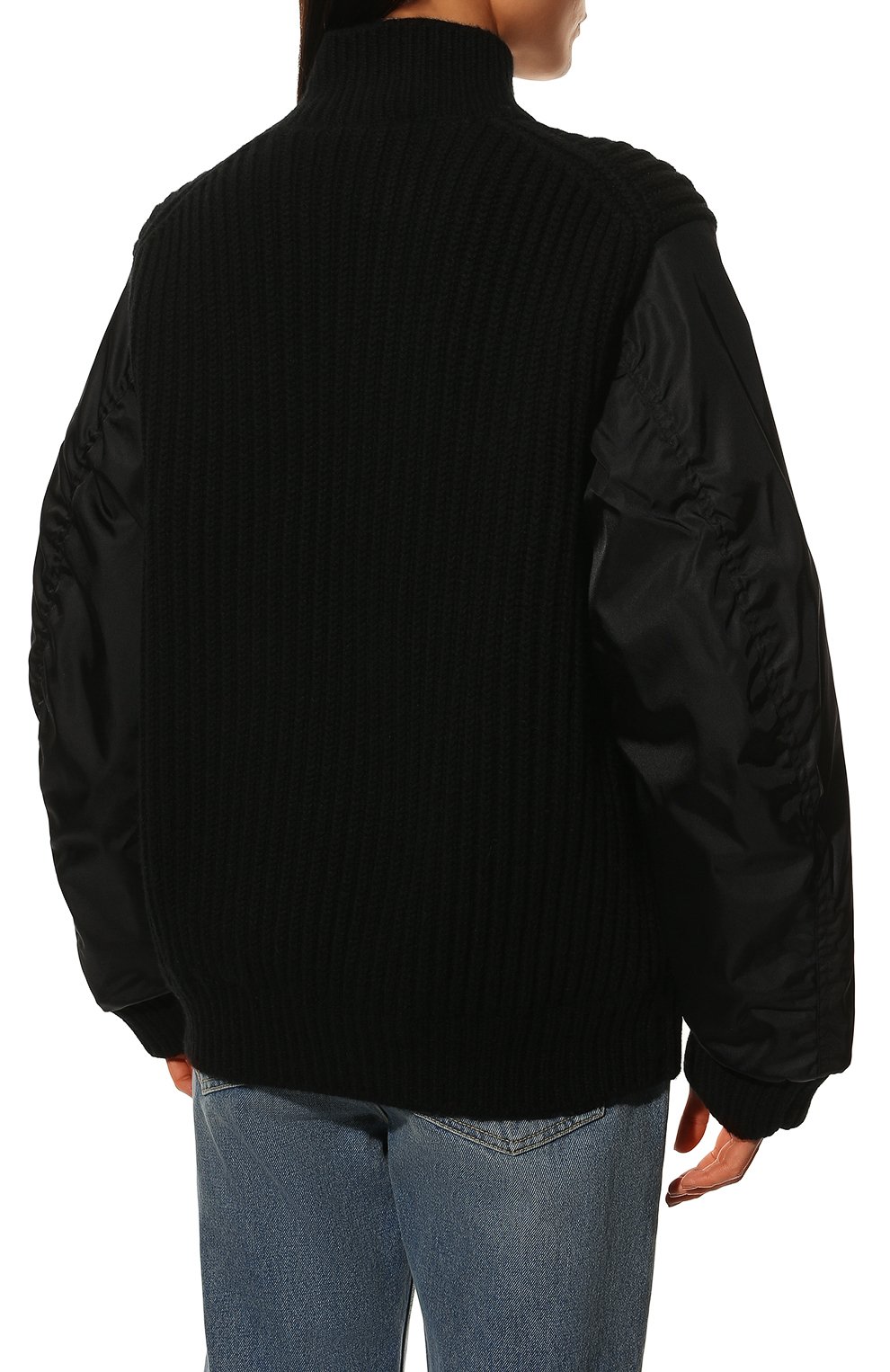 Кашемировый кардиган PRADA черного цвета по цене 410000 руб., арт. P25I77-10F6-F0002-212, фото 4 Кашемировый кардиган PRADA, арт. P25I77-10F6-F0002-212, фото 4