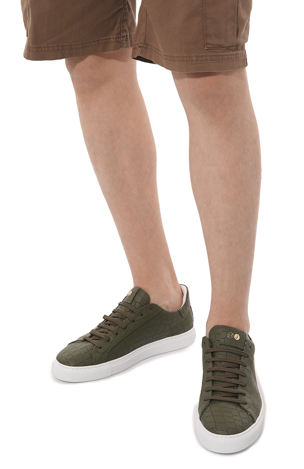 Кожаные кеды essence HIDE AND JACK, арт. IBKLGRNWHT, фото 3