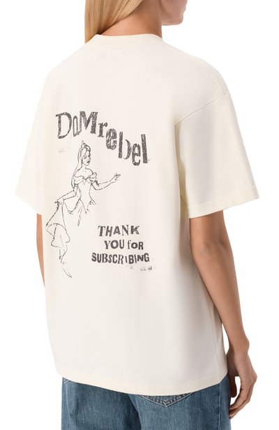 Хлопковая футболка DOMREBEL белого цвета по цене 22100 руб., арт. SUBSCRIBE/T-SHIRT, фото 4 Хлопковая футболка DOMREBEL, арт. SUBSCRIBE/T-SHIRT, фото 4