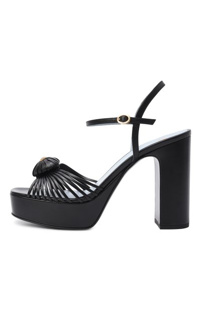 Кожаные босоножки royal 115 VALENTINO черного цвета по цене 145500 руб., арт. 8W2S0LY2/DMD, фото 4 Кожаные босоножки royal 115 VALENTINO, арт. 8W2S0LY2/DMD, фото 4