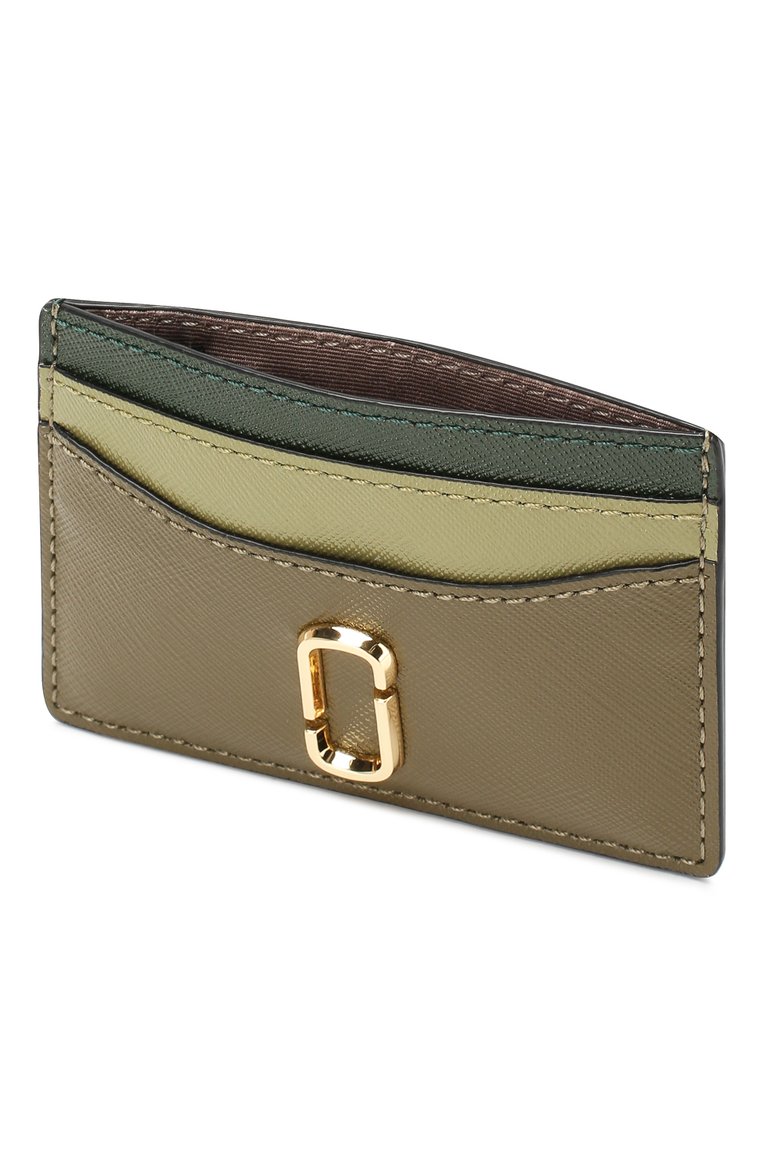 Женский кожаный футляр для кредитных карт MARC JACOBS (THE) хаки цвета, арт. M0013355 | Фото 3 (Статус проверки: Проверена категория, Проверено; Материал: Натуральная кожа; Материал сплава: Проставлено, Проверено; Нос: Не проставлено)