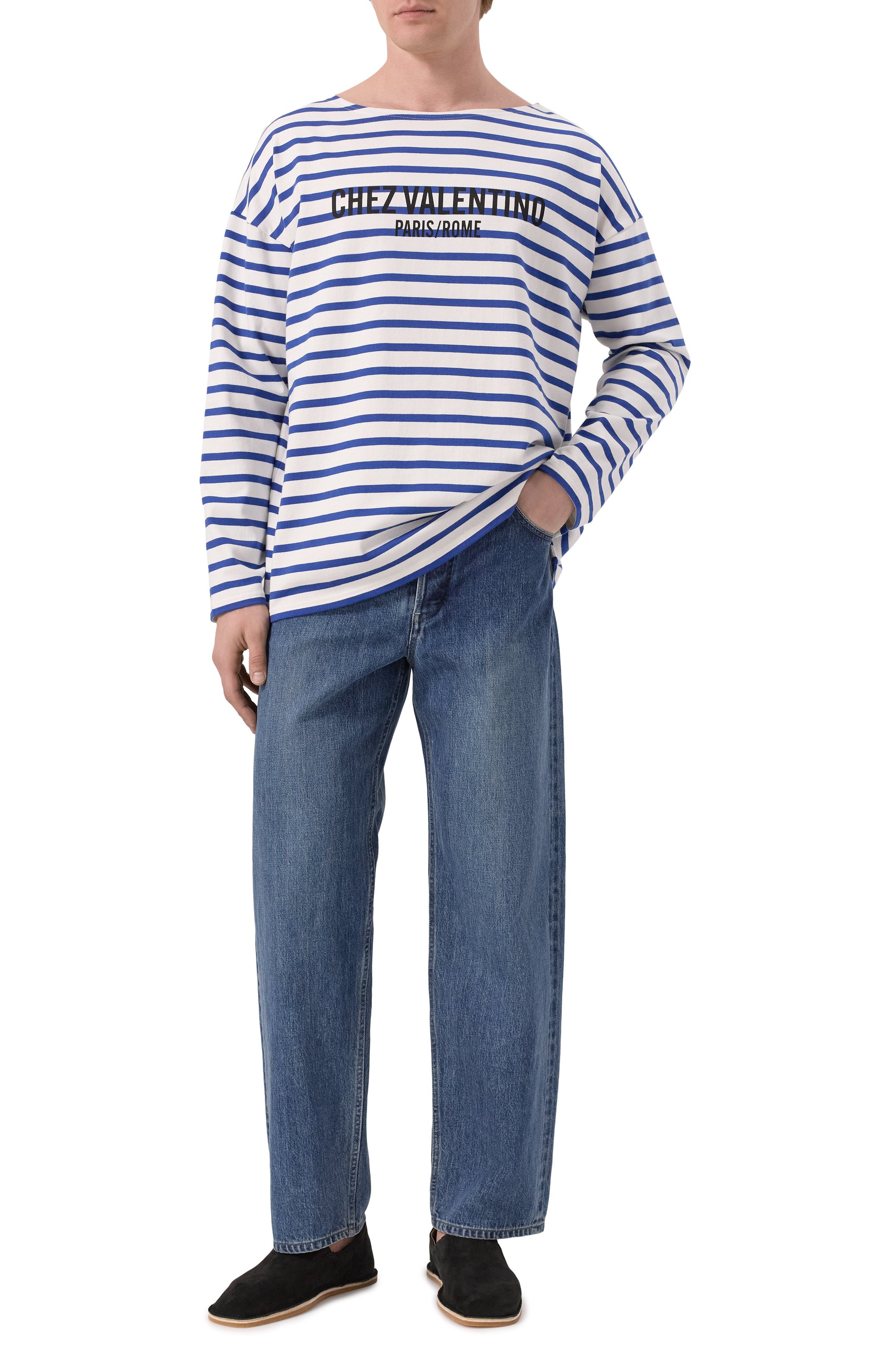 Хлопковый лонгслив VALENTINO, арт. 6V3MG16R/APV, фото 2