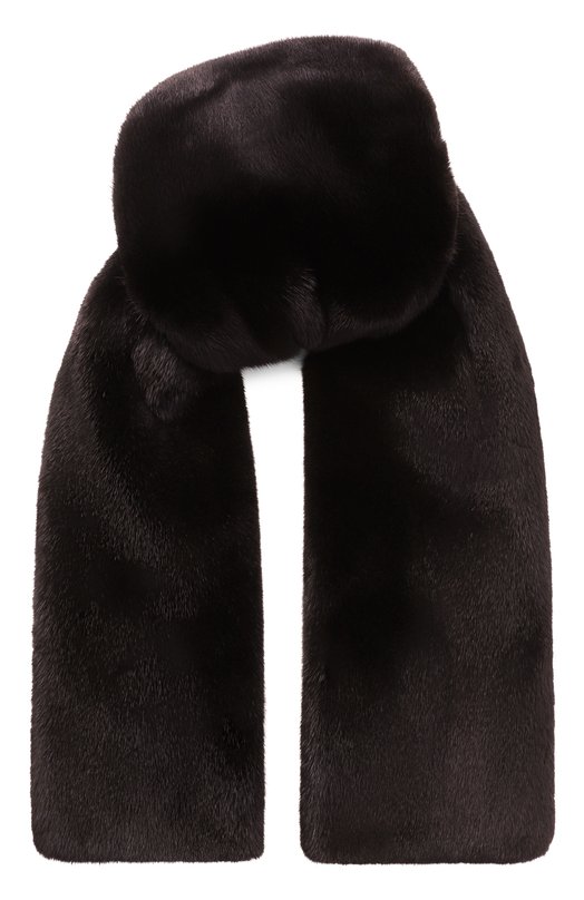 Меховой шарф из норки MVST MSC-01 MINK BLACK Чёрный MSC-01 MINK BLACK