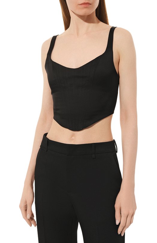 Топ-бюстье из вискозы Ermanno Firenze Чёрный, фото 3