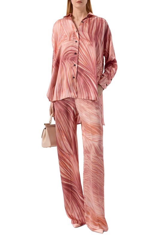 Шелковые брюки Kiton D48122K0869G01 Розовый  D48122K0869G01 Фото 2