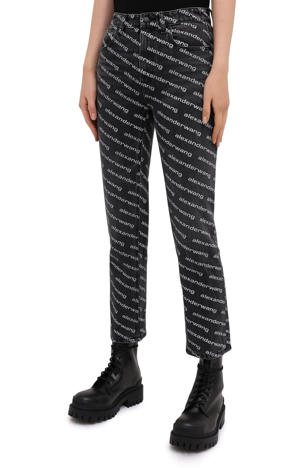 Джинсы ALEXANDER WANG серого цвета по цене 38550 руб., арт. 4DC1214892, фото 3 Джинсы ALEXANDER WANG, арт. 4DC1214892, фото 3